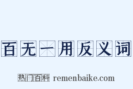 百无一用反义词是什么意思的图片